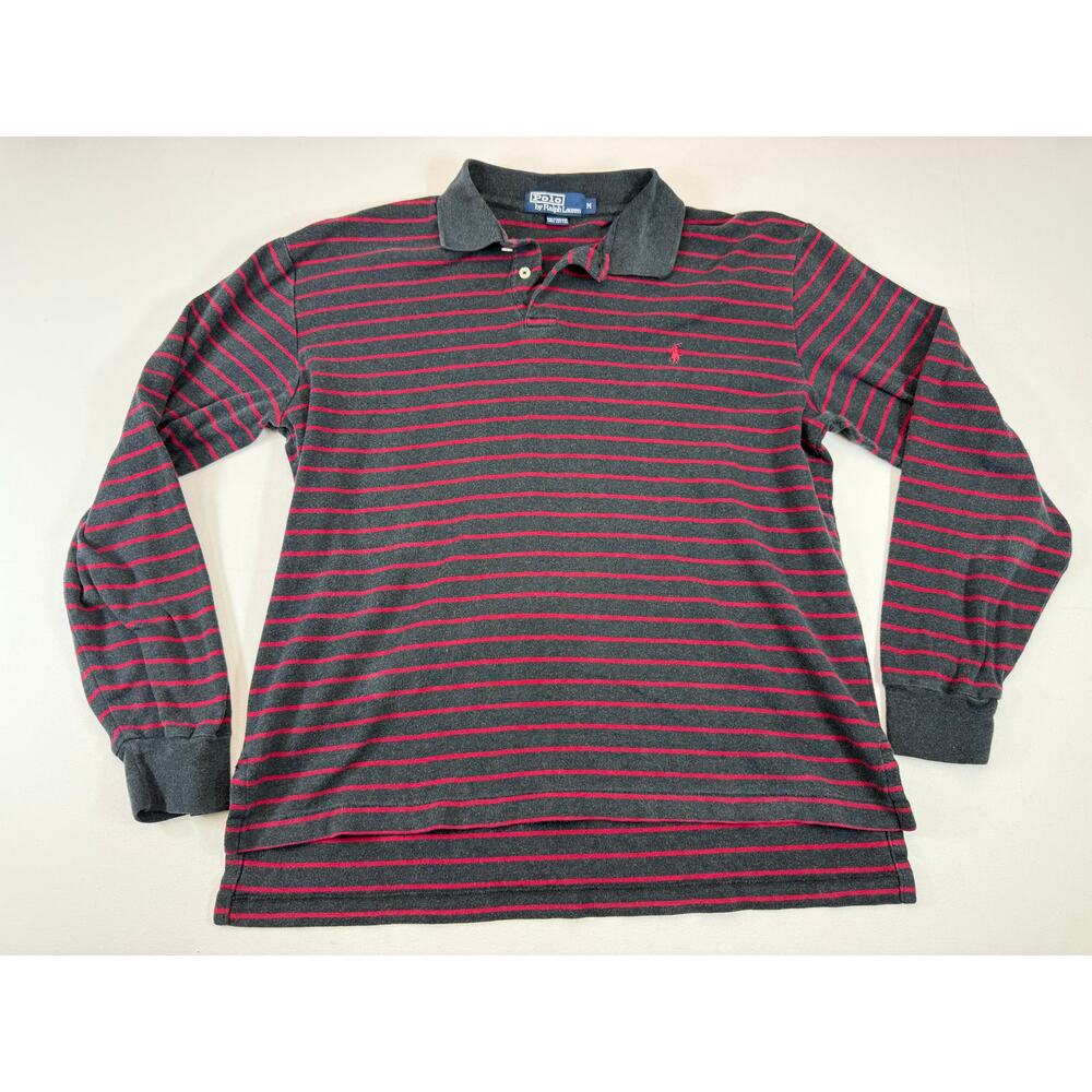 Vintage 1990s Polo by Ralph Lauren Men’s Long Sleeve Rugby Shirt – Medium